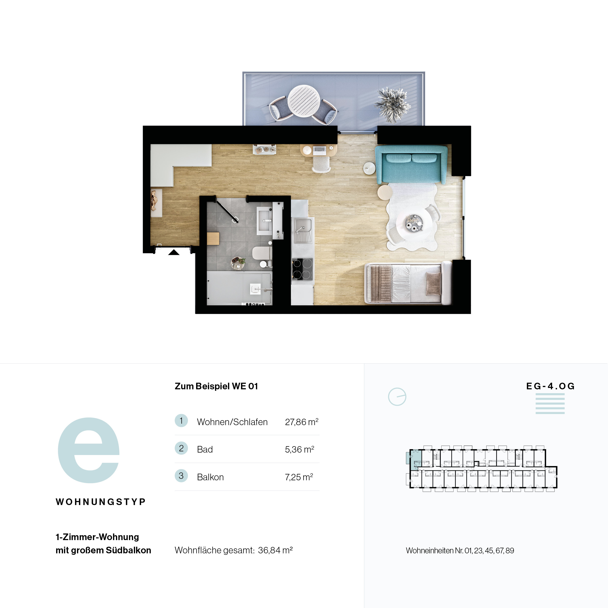 Wohnungstyp E – Blick